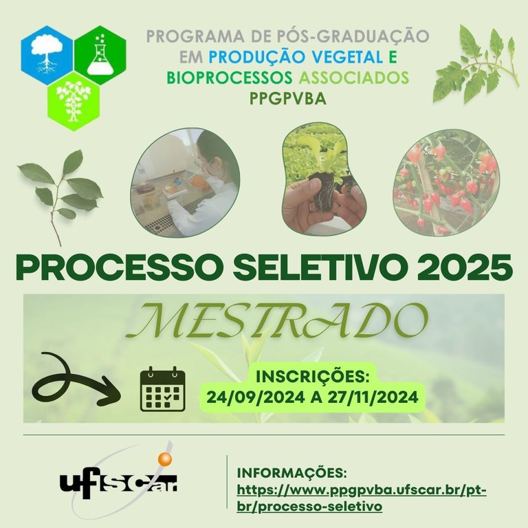 divulgação Processo Seletivo 2025